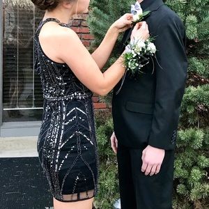 Windsor Black Sparkly Dress